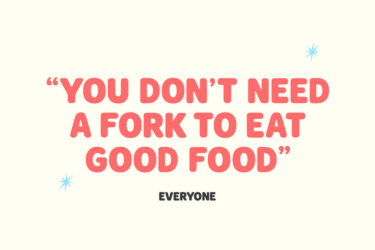 Fast Food Fan Club Font, a Sans Serif Font by Salt & Pepper Designs (Photo 3 of 9)