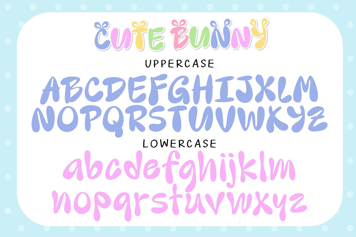 Cute Bunny Font, a Handwritten Font by KengGraphic (Photo 8 of 10)