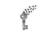 50 Flying Keys Silhouette Vector Bun, an Illustration by Designs_River (Thumbnail 9 of 51)