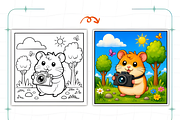 Bold Easy Capybara Days Coloring Pag, an Animal Illustration by Coco Bloom (Thumbnail 4 of 8)