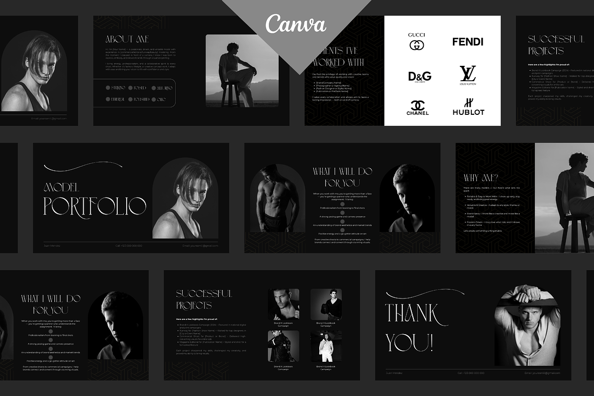 Striking Model Portfolio, a Templates & Theme by Emmanuel Phiri (Photo 1 of 8)