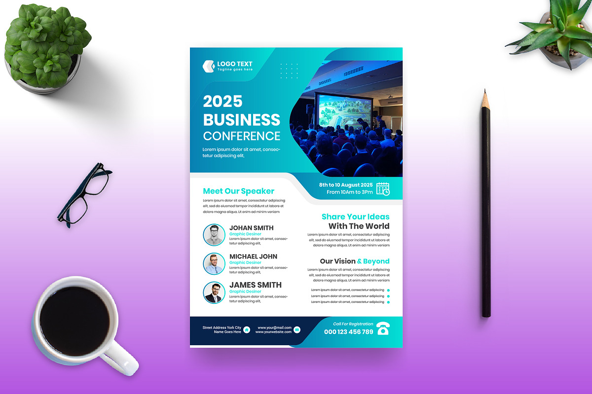 Business Conference Flyer, a Flyer Template by Mk_Studio (Photo 2 of 3)