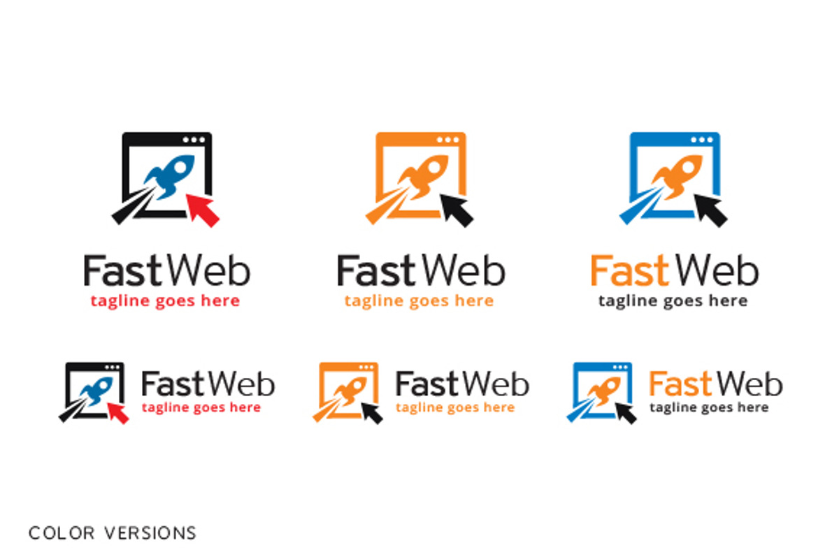Fast Website Logo Template, a Branding & Logo Template by gunaonedesign