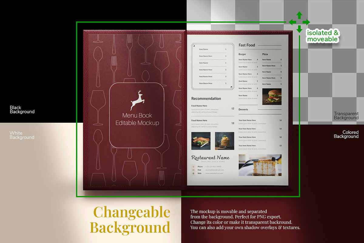 Menu Book Mockup Set - Leather Cover, a Books & Magazine Mockup by Remnand Studio (Photo 6 of 10)