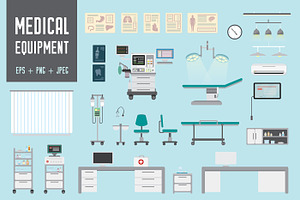 Set of Medical equipment and objects