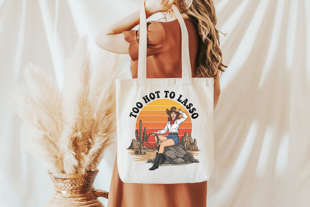 Too Hot To Lasso Cowgirl PNG, an Illustration by DreamCafeArt (Photo 3 of 7)