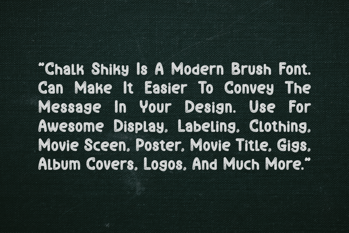 Chalk Shiky - Playful Font, a Handwritten Font by Viswal Studio (Photo 2 of 6)