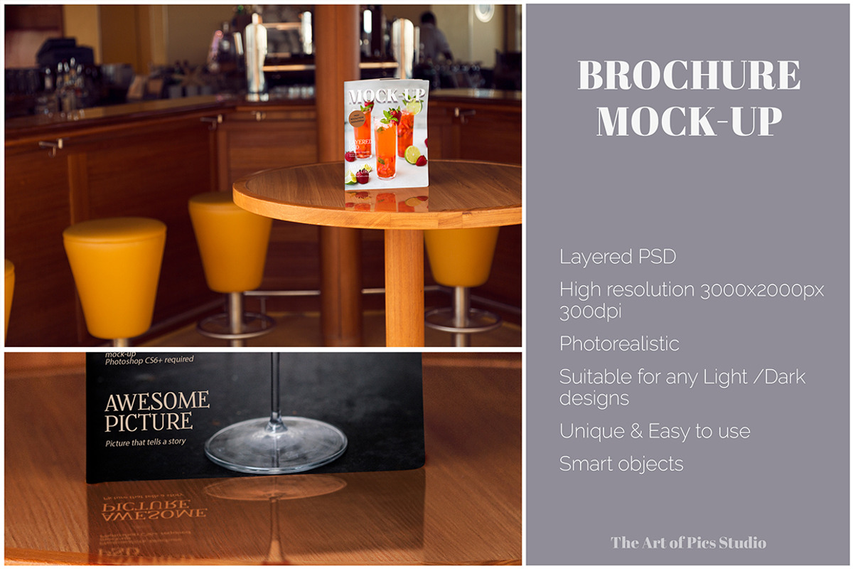 Bar Menu Mock-Up, a Books & Magazine Mockup by The Art of Pics (Photo 2 of 2)
