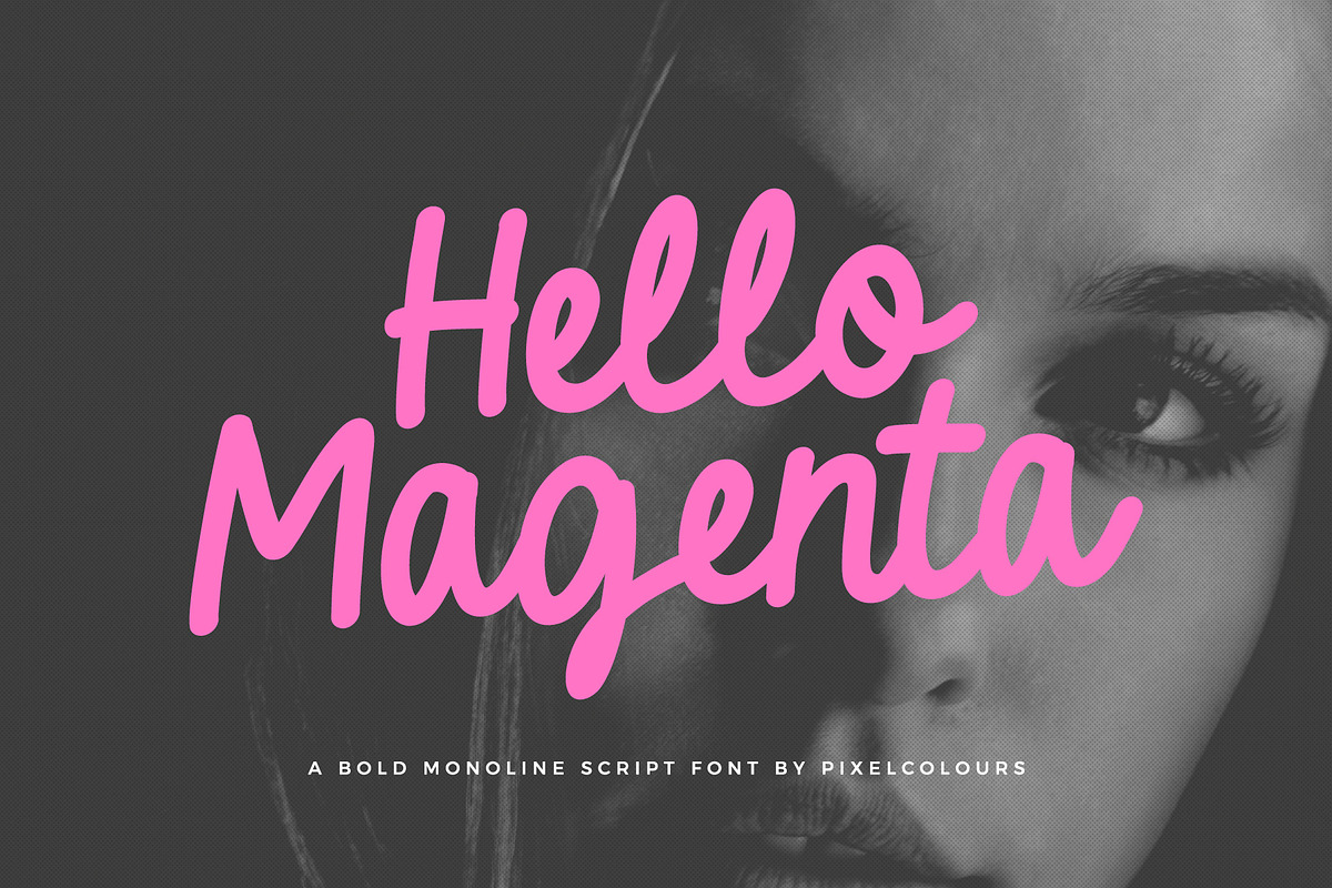 Handwriting Bold Script Font Magenta, a Script Font by pixelcolours (Photo 1 of 5)