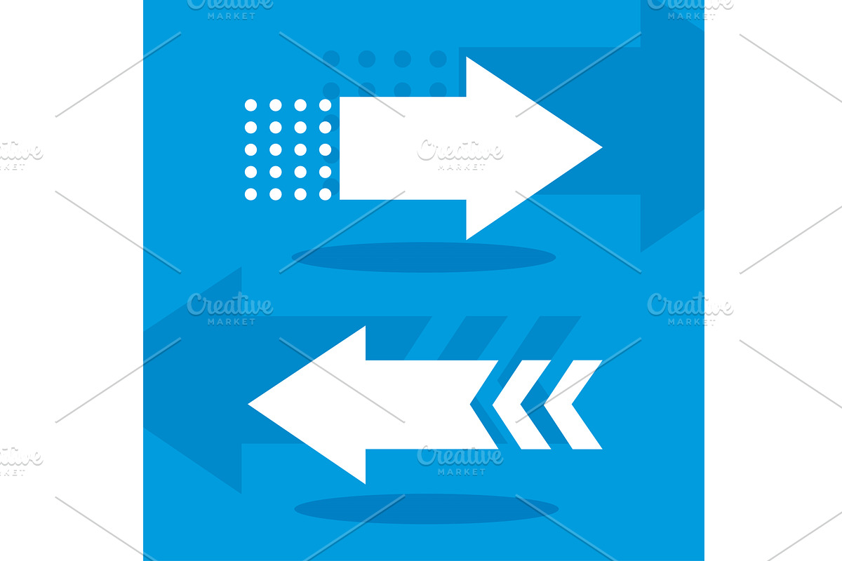 two white arrows, an Object Illustration by studiogstock