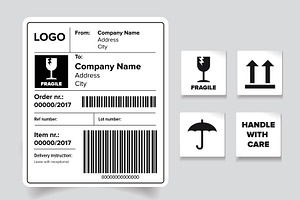 Shipping Barcode Label Set