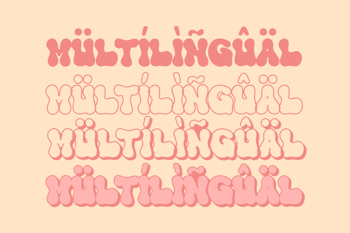 Super Wave - Retro Groovy Font, a Serif Font by Pandeka Studio (Photo 9 of 14)