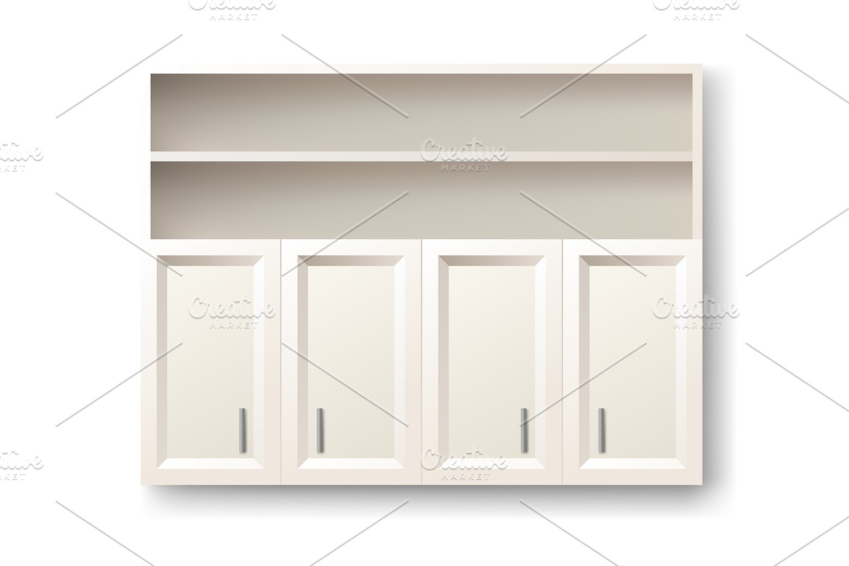 Kitchen cabinets mockup, an Object Illustration by Things for designers