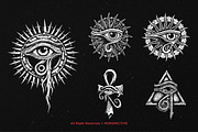 10 Bundle Dark Art Horus Eye Egypt, an Illustration by Morspective (Thumbnail 5 of 7)