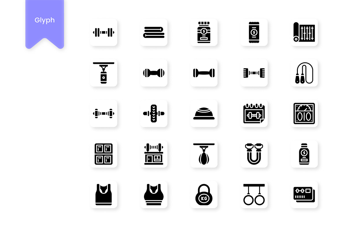 Gym Icons, a Duotone Icon by HacaStudio (Photo 3 of 3)
