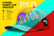 6-Panel Cap Mockup - Full Fabric PSD, a Hat Mockup by LESZ Design (Thumbnail 2 of 12)