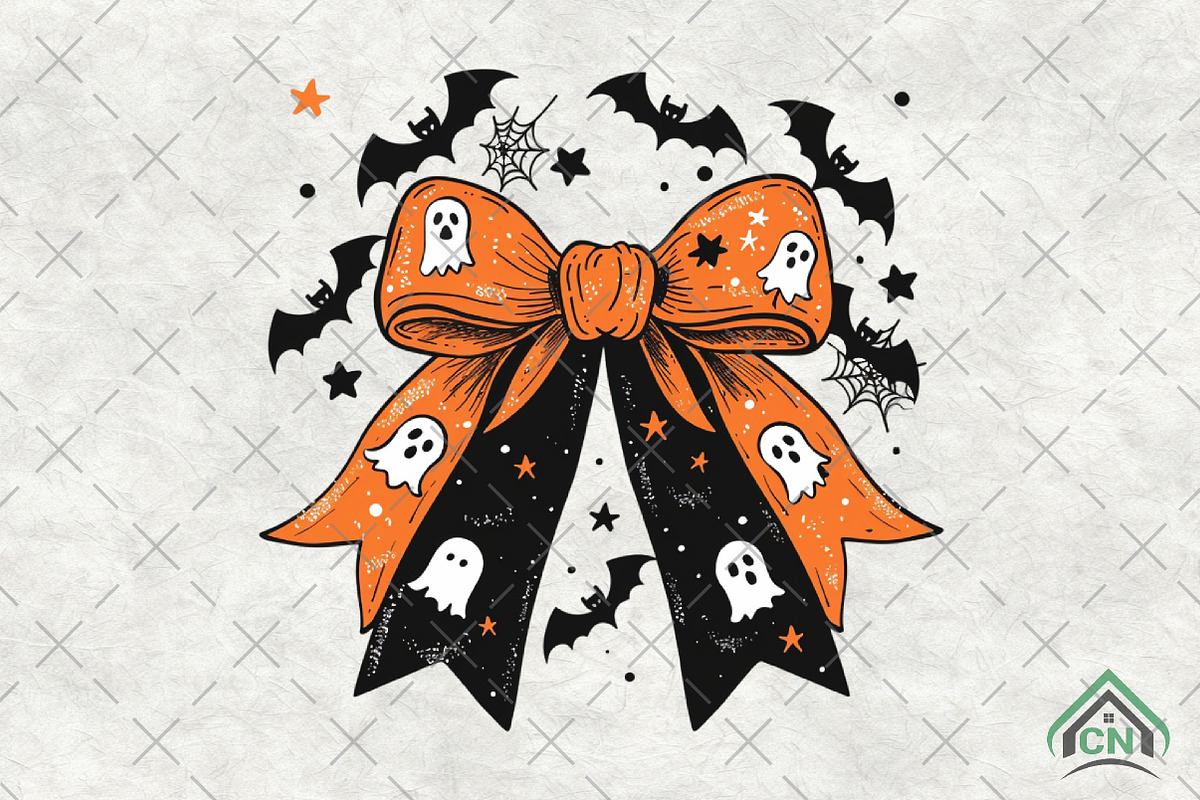 Spooky Bow PNG, an Illustration by Craft Nest (Photo 1 of 6)