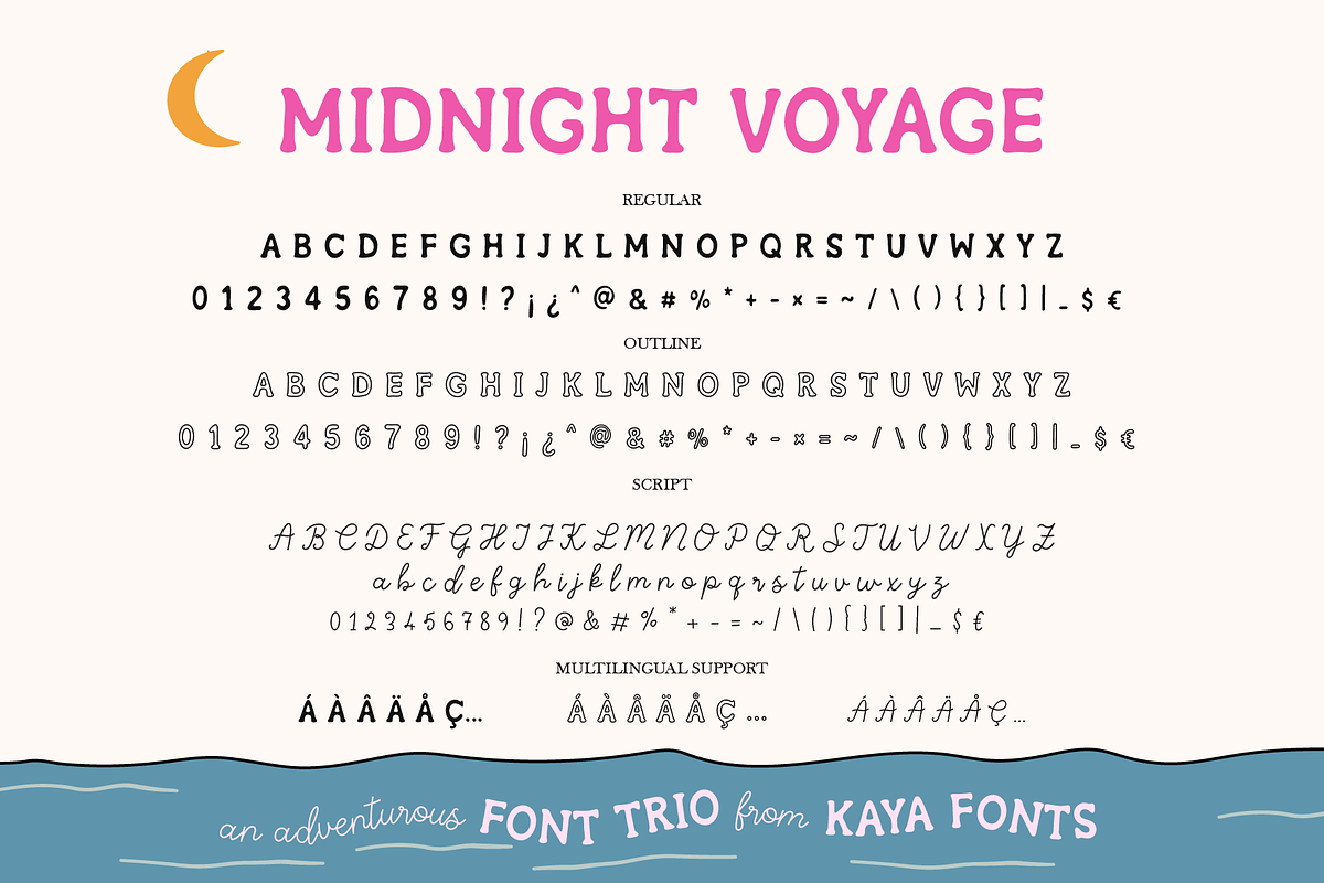 Midnight Voyage Font Trio, a Handwritten Font by Kaya Fonts (Photo 29 of 29)