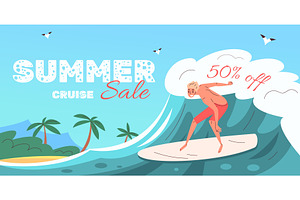 Surf sale. Sea big wave summer, a Sport Illustration by Stock-Smart-Start