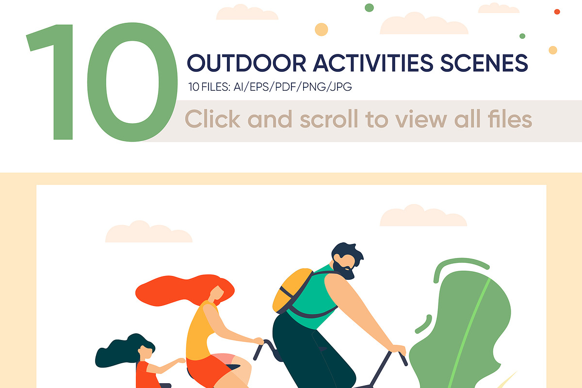 Outdoor Activities Vector Scenes, a Healthcare Illustration by Tera Vector (Photo 2 of 2)