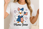 4th of July Mama Goose SVG PNG, an Object Graphic by Digi_Design_World (Thumbnail 5 of 6)