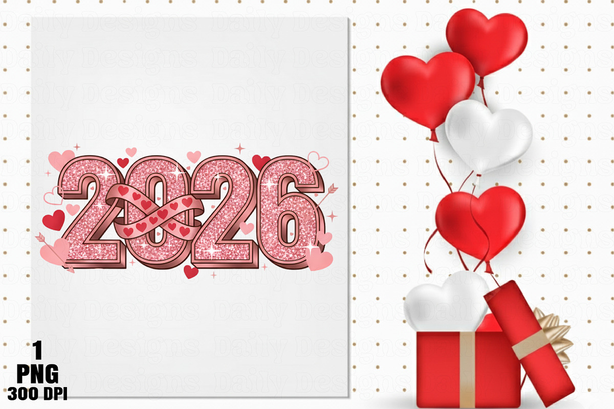 2026 Valentine Sublimation PNG, an Illustration by Daily.Designs (Photo 4 of 5)