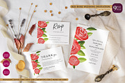 Red Rose Wedding Invitation Suite, an Invitation Template by Beyond Muse (Thumbnail 1 of 6)