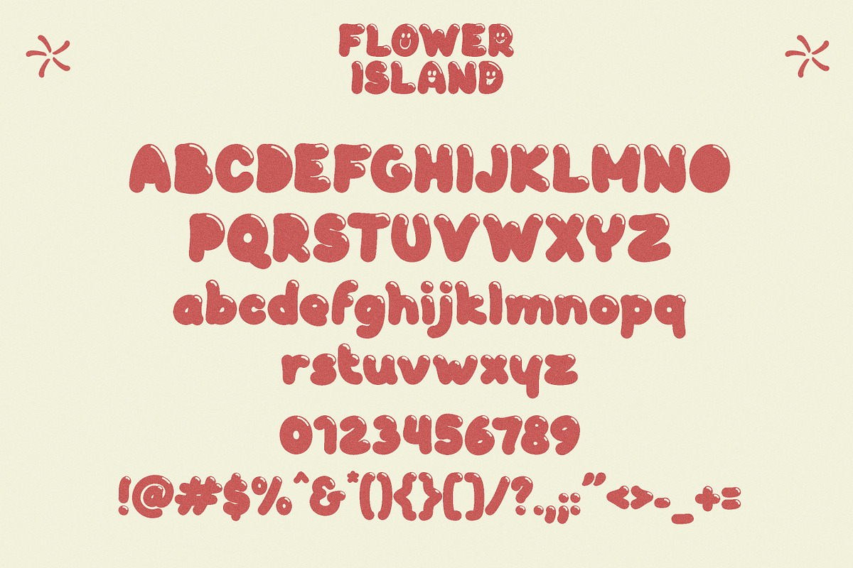 Flower Island - Bubble Display Font, a Sans Serif Font by Flawless And Co (Photo 10 of 10)