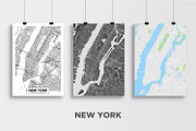 5 maps of USA cities, a Decorative Illustration by MaximGertsen (Thumbnail 2 of 9)