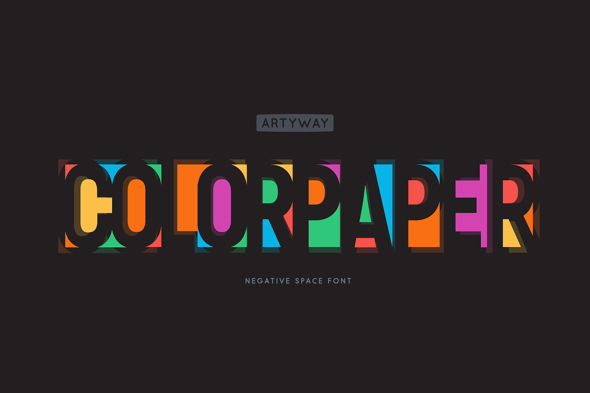 Negative Space Font