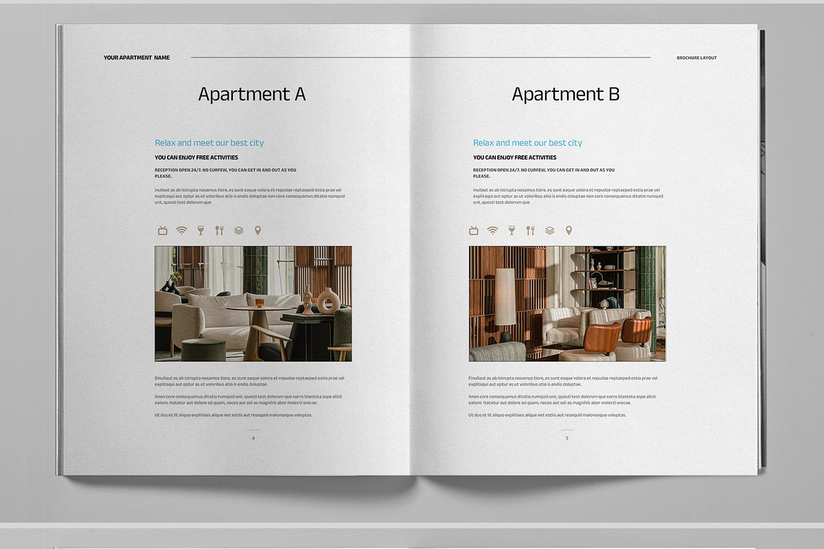 Modern Hotel Promotional Brochure, a Brochure Template by Boris Cupac (Photo 4 of 7)