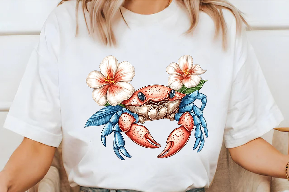 Whimsical Summer Crab Clipart, an Illustration by designcity5 (Photo 4 of 5)
