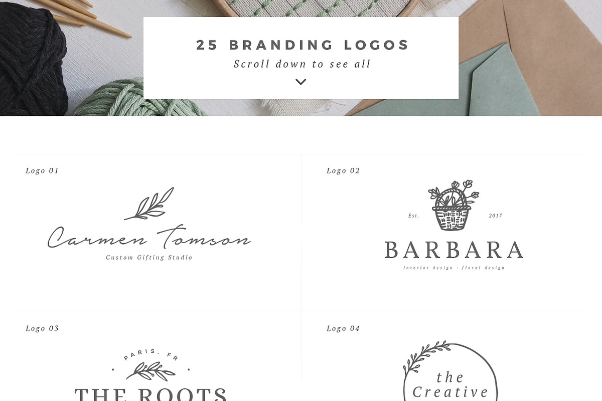 100 Delicate Feminine Logos, a Branding & Logo Template by Davide Bassu (Photo 7 of 14)