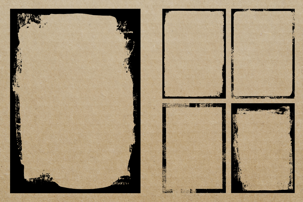 Inked - 26 Textured Borders, a Texture Graphic by Offset