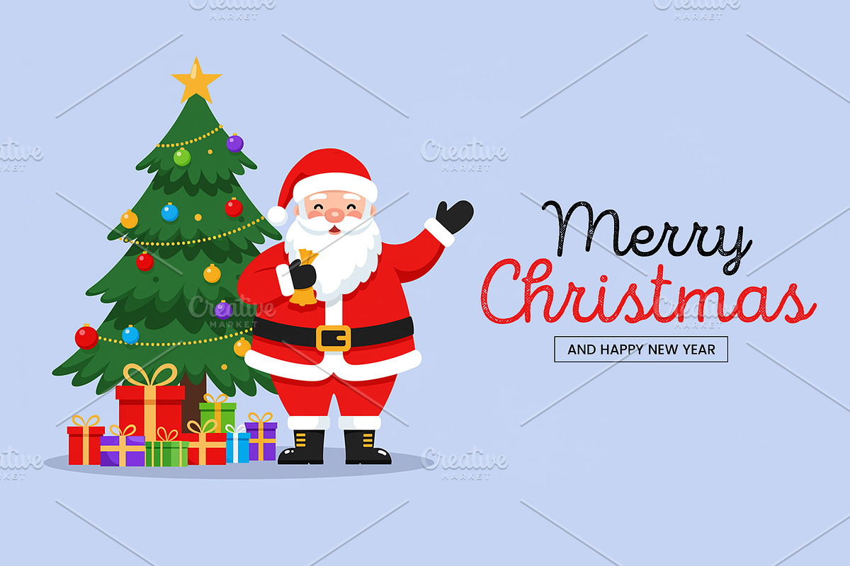 Merry Christmas & Happy New Year PSD, a Social Media Template by Qaseem Zaidi Graphics