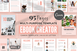 Ebook Creator Canva Template - Pink