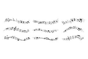 Music Notes Decoration. Doodle