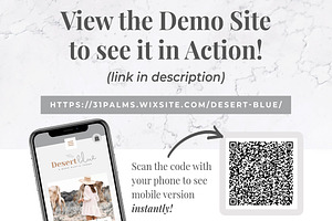 Wix Website Template Desert Blue