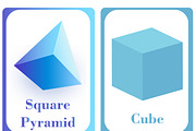 Shapes & 3D Flash Cards Set, a Card Template by DigitalsDesigns (Thumbnail 3 of 4)