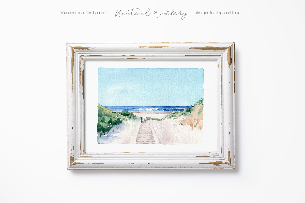 Nautical Beach Wedding Illustrations, a Decorative Illustration by Aquarellina (Photo 11 of 34)