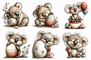 Whimsical Easter Koala Clipart, an Illustration by Libby Wishes (Thumbnail 2 of 7)