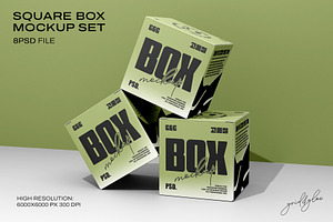 Square Box Mockup Set-3