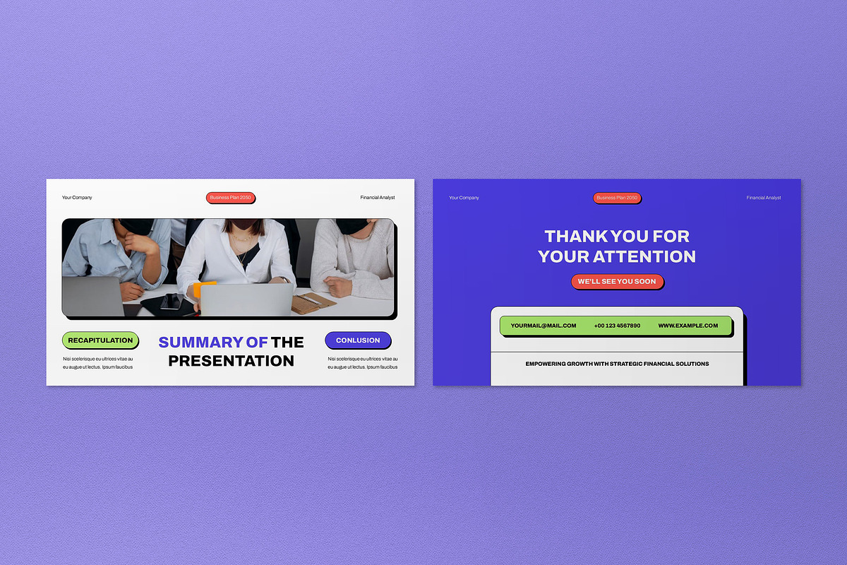 White Financial Analyst Google Slide, a Presentation Template by graphicook (Photo 4 of 4)