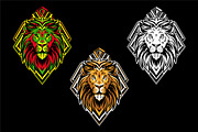 Lion Head with Geometric Badge, an Animal Illustration by weervector (Thumbnail 3 of 4)
