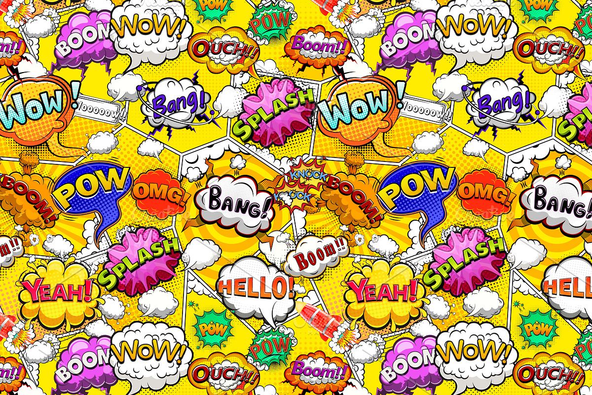 Seamless comic book page pattern, a Pattern Graphic by Yayasya (Photo 2 of 3)