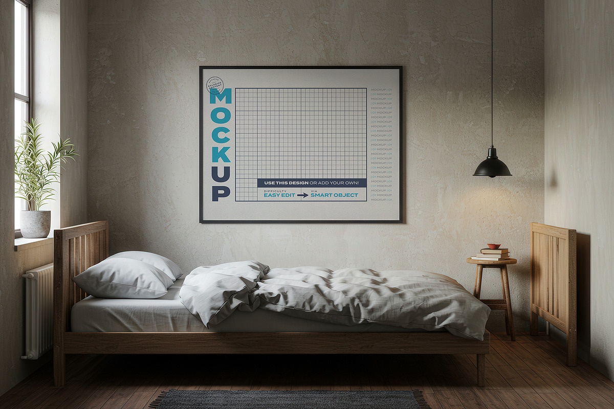Bedroom Poster Mockups, a Product Mockup by Luuqas Design (Photo 7 of 8)