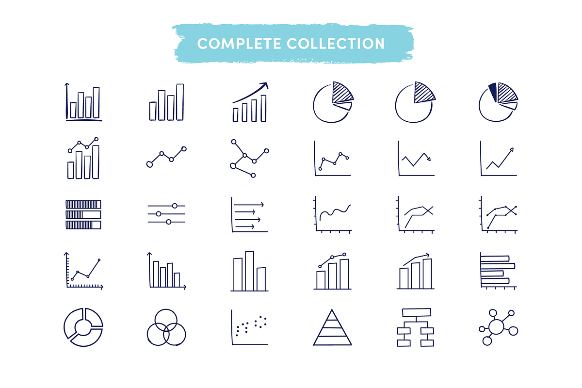 Data, Graph & Chart Icons, an Outline Icon by Caroline Mackay (Photo 3 of 8)