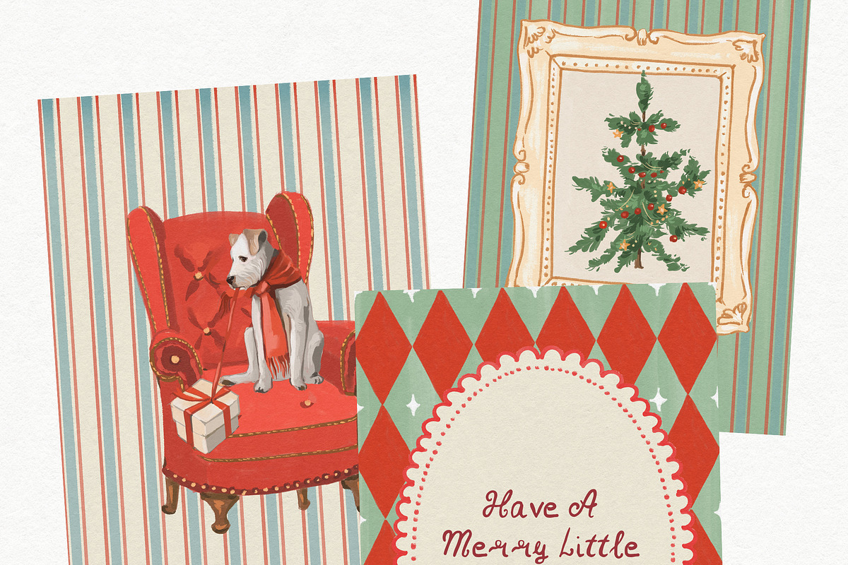 Vintage Christmas Illustrations, a Decorative Illustration by whiteheartdesign (Photo 9 of 22)