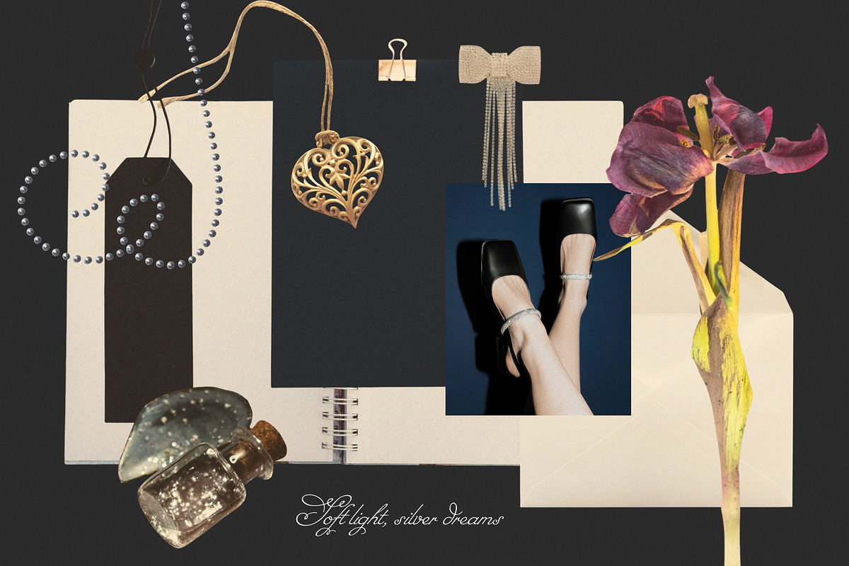 Silver Swirls Charms Collage Kit, an Object Graphic by Anzhelika (Photo 7 of 11)