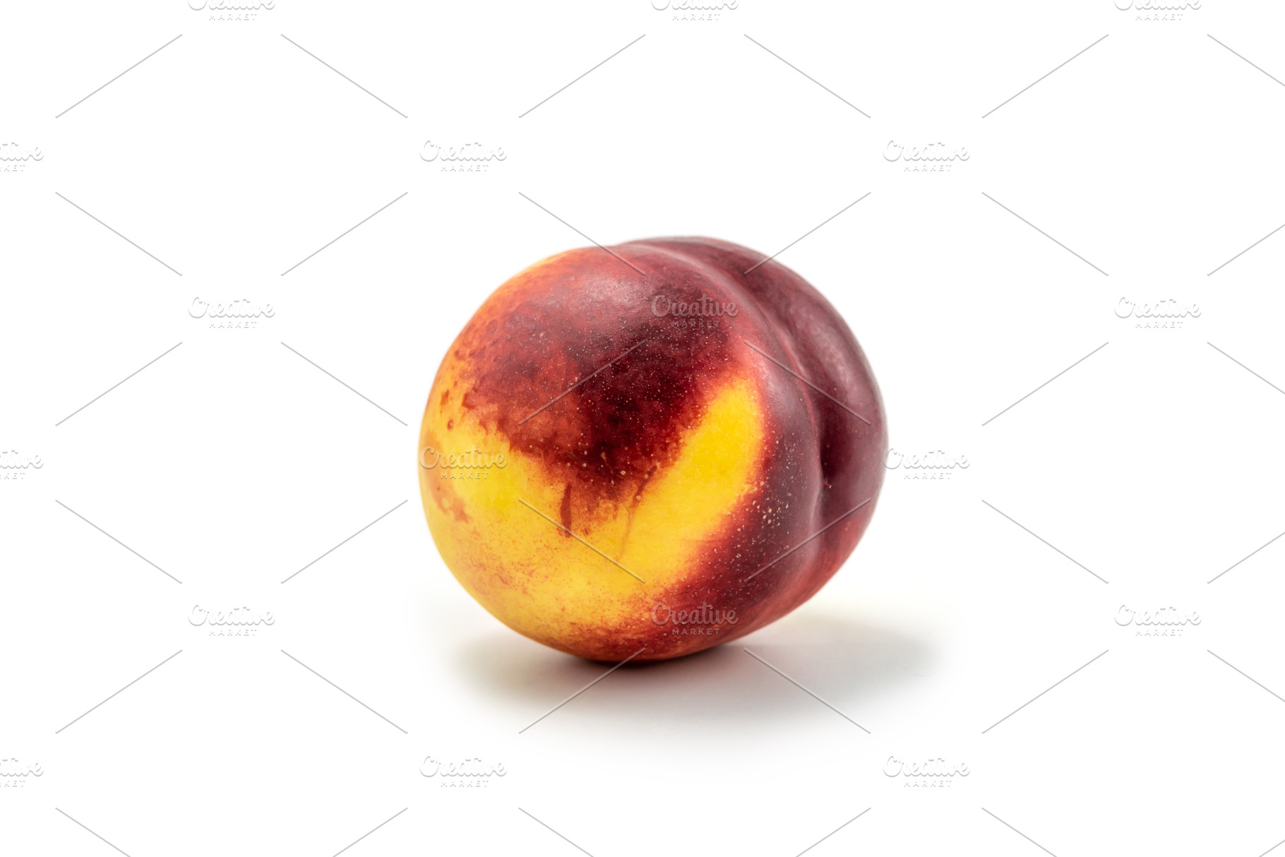 Peach isolated on white, a Photo by wr7 Media